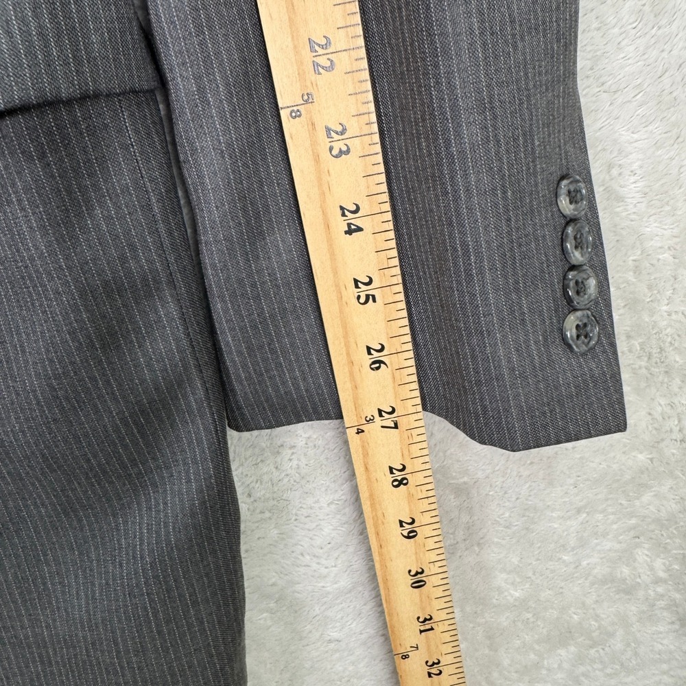 Jos A Bank Signature Collection Mens 48XL Gray Pinstripe Wool Silk Suit 38x36 - Picture 8 of 16